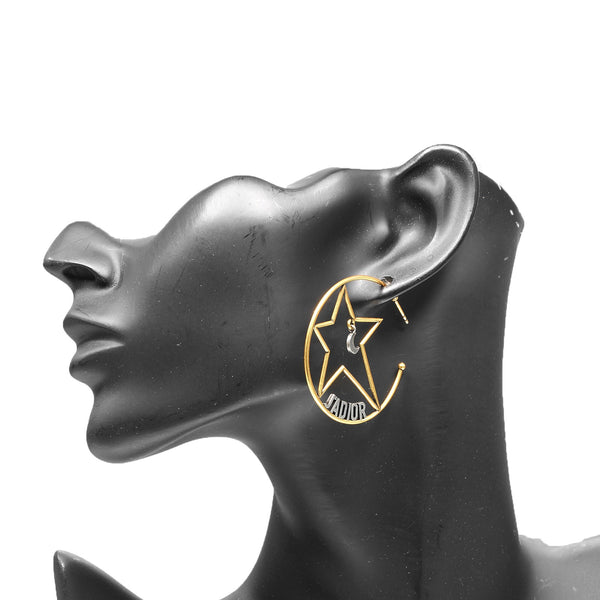 [Dior] Dior Moon y Star J'adior Hoop Pendientes