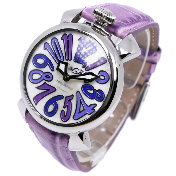 [Gaga Milano] Gaga Milano 
 Manurer 40 montres 
 Acier inoxydable x cuir en cuir quartz affichage analogique