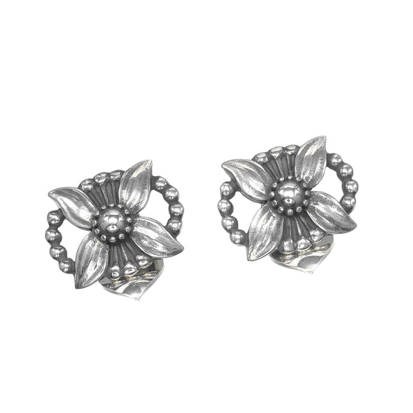 [Georg Jensen] Georg Jensen Edelweiss Pendientes vintage