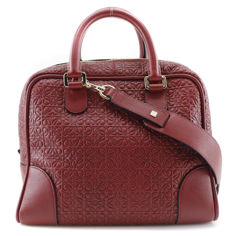 [LOEWE] Loewe 
 Amazona 75 Handbag 
 Repeat Anagram 2WAY Shoulder Calf Red Shoulder Handscape 2WAY Fastener Amazona 75 Ladies