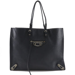 [Balenciaga] Balenciaga Paper Tote Bag 387480 Cuir Black Open Paper Tote Unisex A-Rank