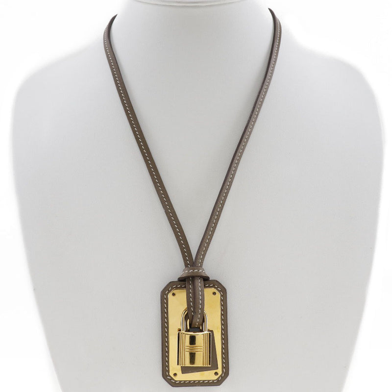 [HERMES] Hermes 
 Orchery pendant necklace 
 Voice Wift Etou Grige D-engraved Cadena Approximately 34.0g OAKLEY PENDANT Ladies A-Rank
