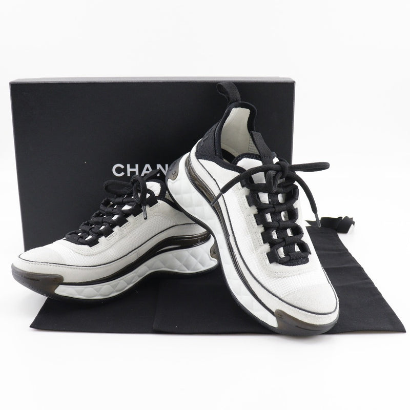 [Chanel] Chanel 
 22SS Coco Mark Sneakers 
 Tela G39070 X Swed x Curskin White 22 Coco Mark Mark Ladies A+Rank