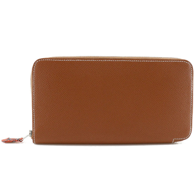 [Hermès] Hermes Azap Silk dans Long Wallet Vaud Epson Brown □ Q Zipper gravé Azap Silk dans le rang des femmes