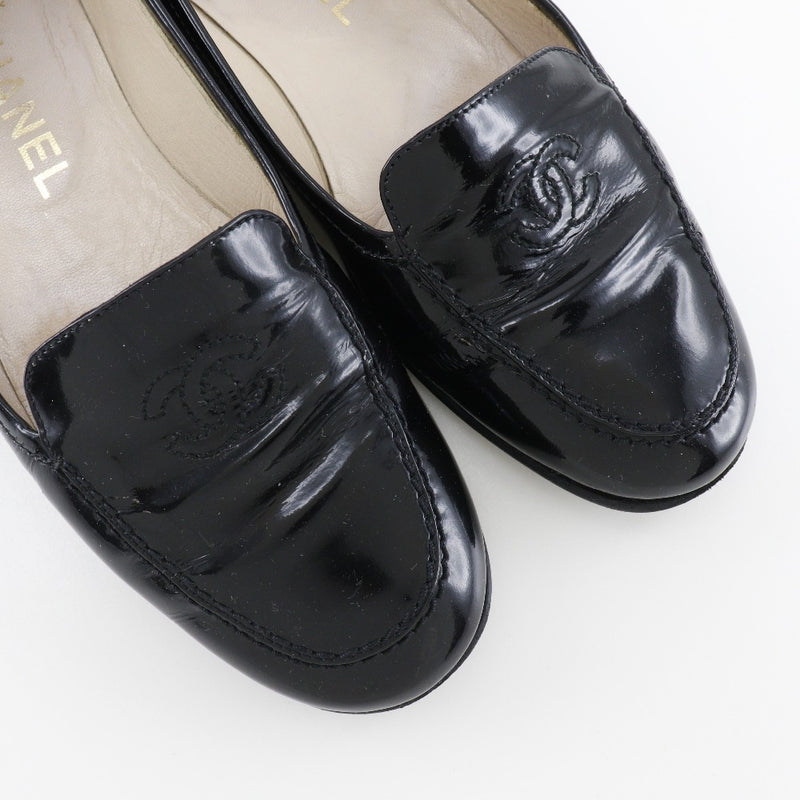 [CHANEL] Chanel Loafers COCO Mark Patent leather black ladies