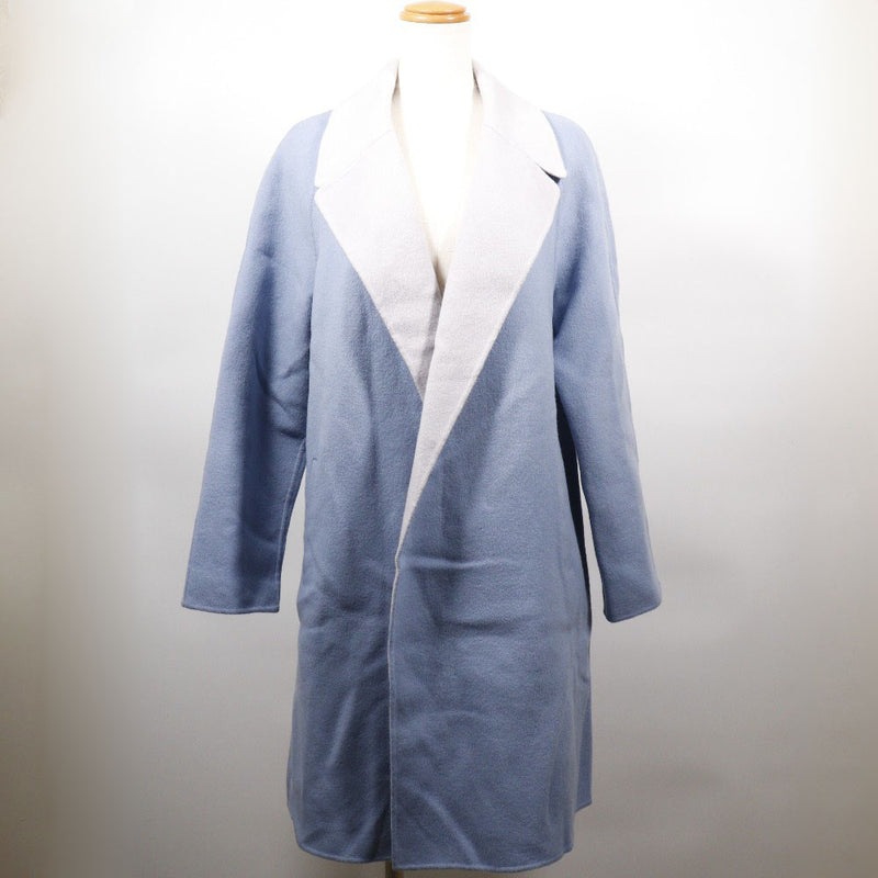 [Armani] Armani Korezioni 
 Otro exterior 
 Bicolor Coat Wool x Cashmere Blue/Gray Ladies A Rank