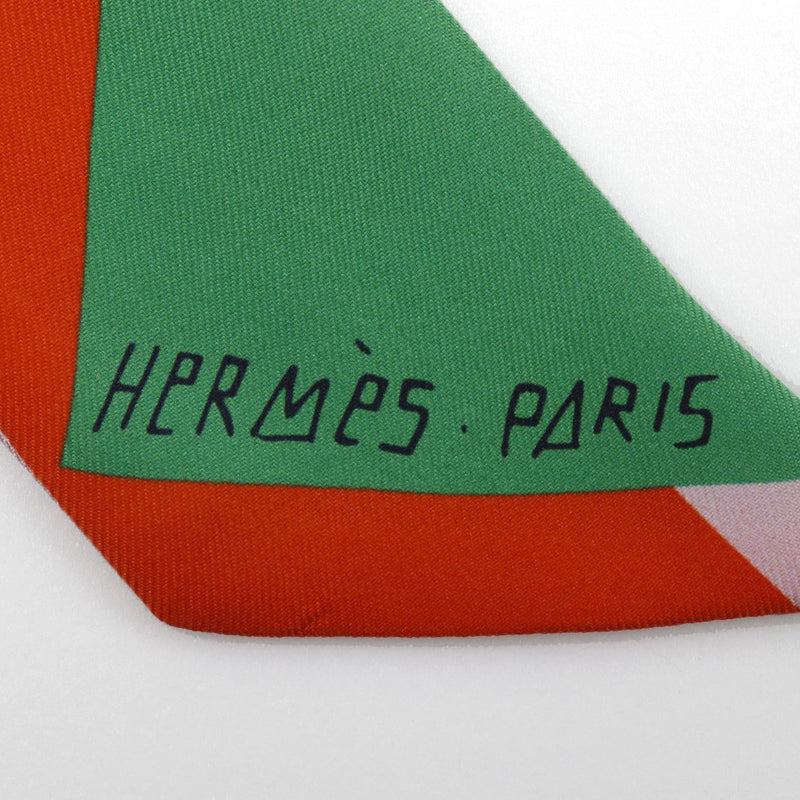 [HERMES] Hermes 
 Twilly scarf 
 SEA SURF AND FUN Sea, Surf and Fin Silk Pink TWILLY Ladies