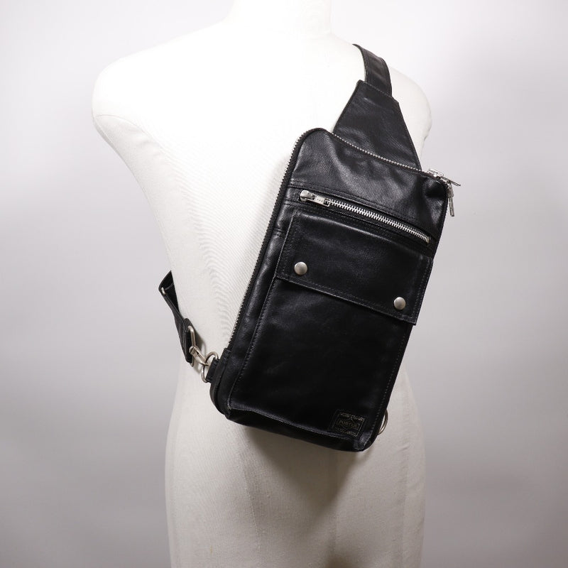 [PORTER] Porter 
 Sling shoulder body bag 
 707-06127 Canvas x urethane coating black fastener SLING SHOULDER Men