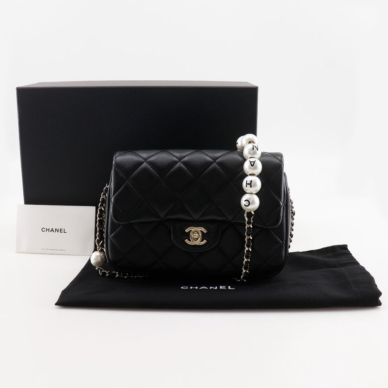 CHANEL(シャネル)ノベルティ★パールチェーン付き ショルダーバッグ★箱付き 希少新品 シャネル ノベルティ CHANEL ショルダーバッグ