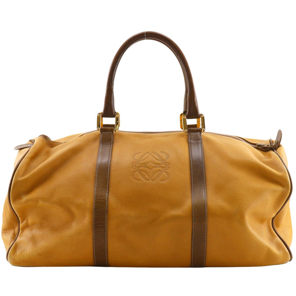 ロエベ　ボストン　キャメル　留め具難あり　アナグラム LOEWE】ロエベ アナグラム ボストンバッグ – NISHIKINO VINTAGE KYOTO