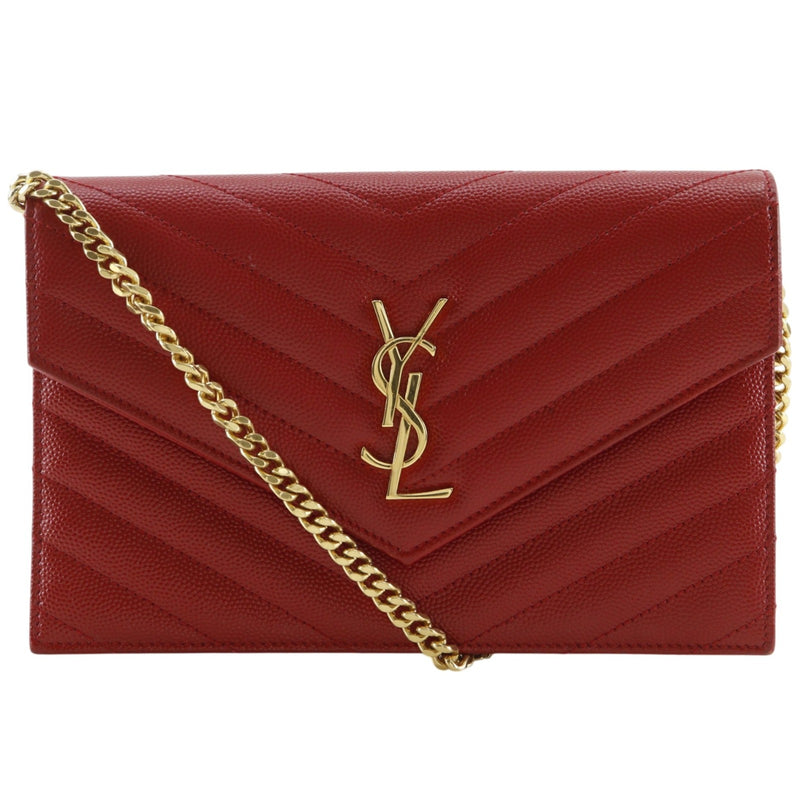 【YVES SAINT LAURENT】イヴ・サンローラン エンベロープ チェーンウォレット
 393953