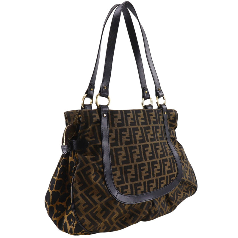 FENDI】フェンディ ズッカ レオパード トートバッグ 8BH629 