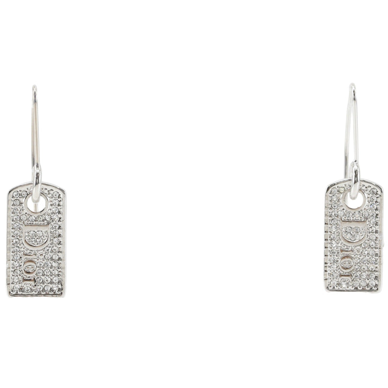 [Dior] Boucles d'oreilles plaque logo Christian Dior