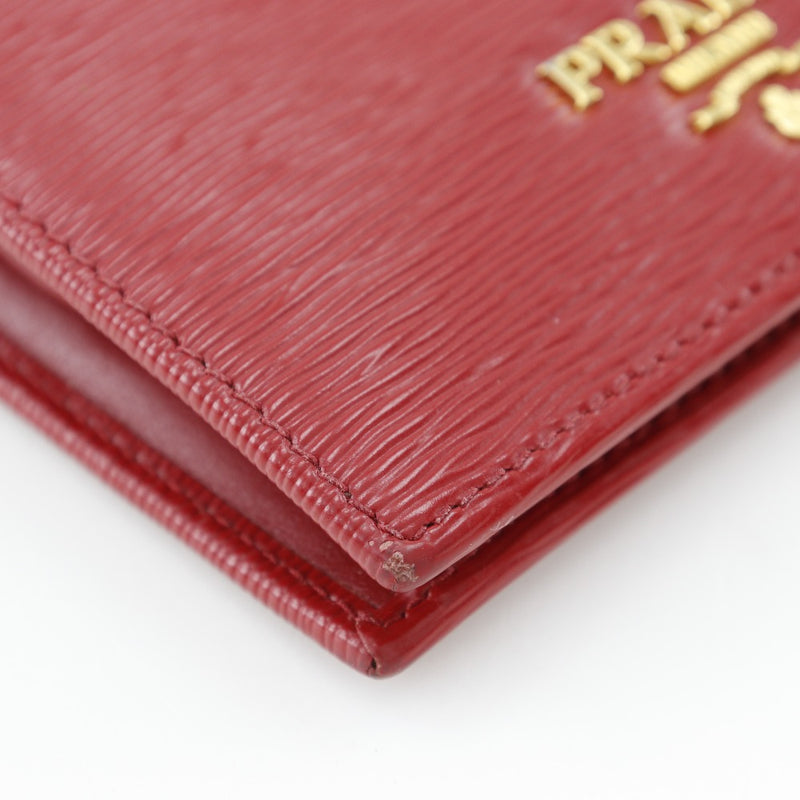 【PRADA】プラダ
 二つ折り財布
 IMV204 2EZZ F0D1700 カーフ LACCA 赤 オープン レディース