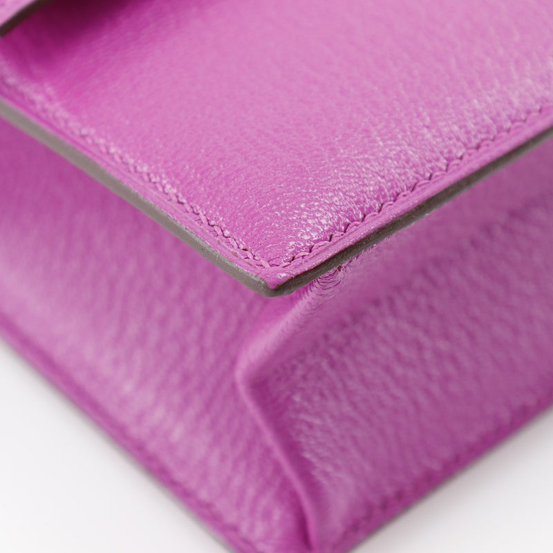 [HERMES] Hermes Veru Clutch Bag C PN 005 IT Shable Magnolia Raspberry Pink C engraved flap Veru Ladies A+Rank