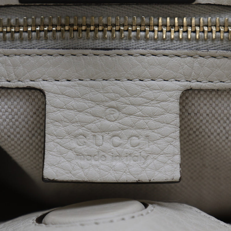 [Gucci] Gucci 
 竹手提包 
 2Way肩336032皮革X竹X帆布脱落白色对角线2Way A5磁铁型竹女士