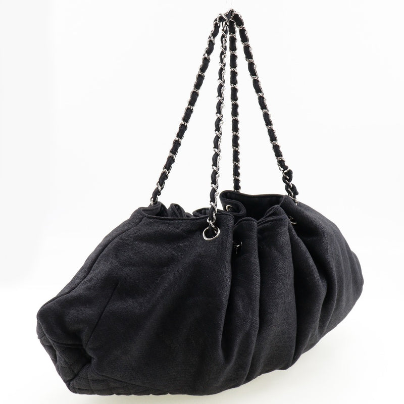[CHANEL] Chanel 
 Melrose Bass Shoulder Bag 
× Cotton jersey shoulder drawstring Melrose Kabas Ladies A Rank