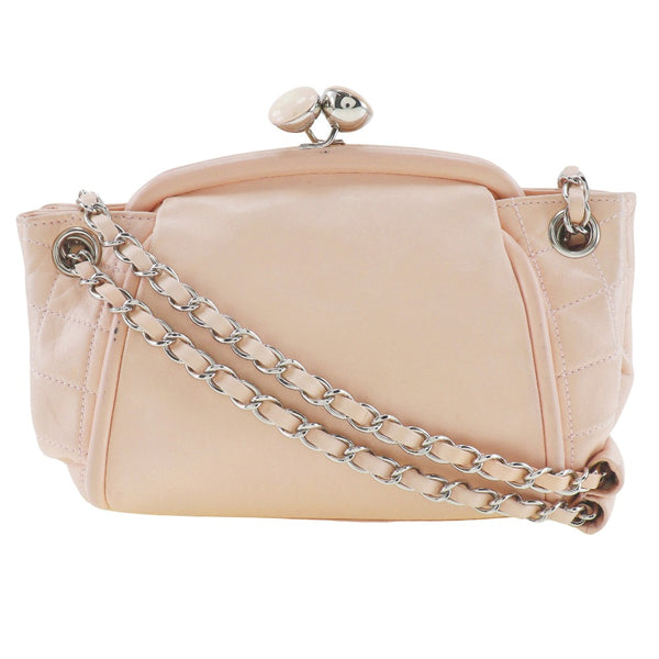 [CHANEL] Chanel 
 Shoulder bag 
 Calf pink beige shoulder gamaguchi ladies