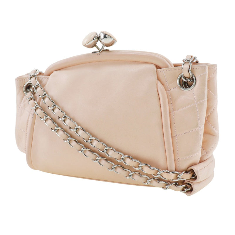 [CHANEL] Chanel 
 Shoulder bag 
 Calf pink beige shoulder gamaguchi ladies