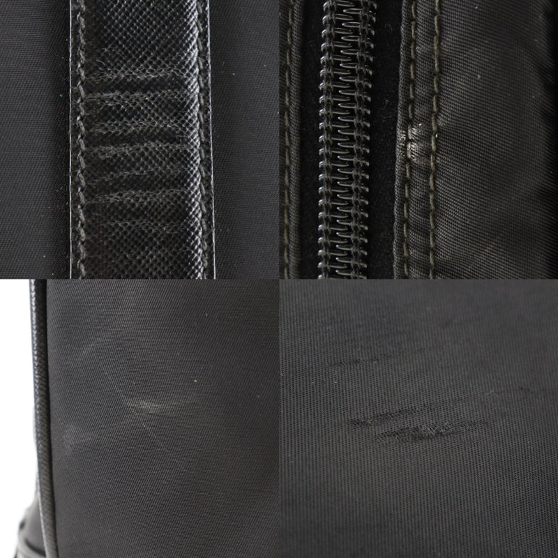 [PRADA] Prada 
 Business bag 
 Nylon black handbag A4 fastener men's