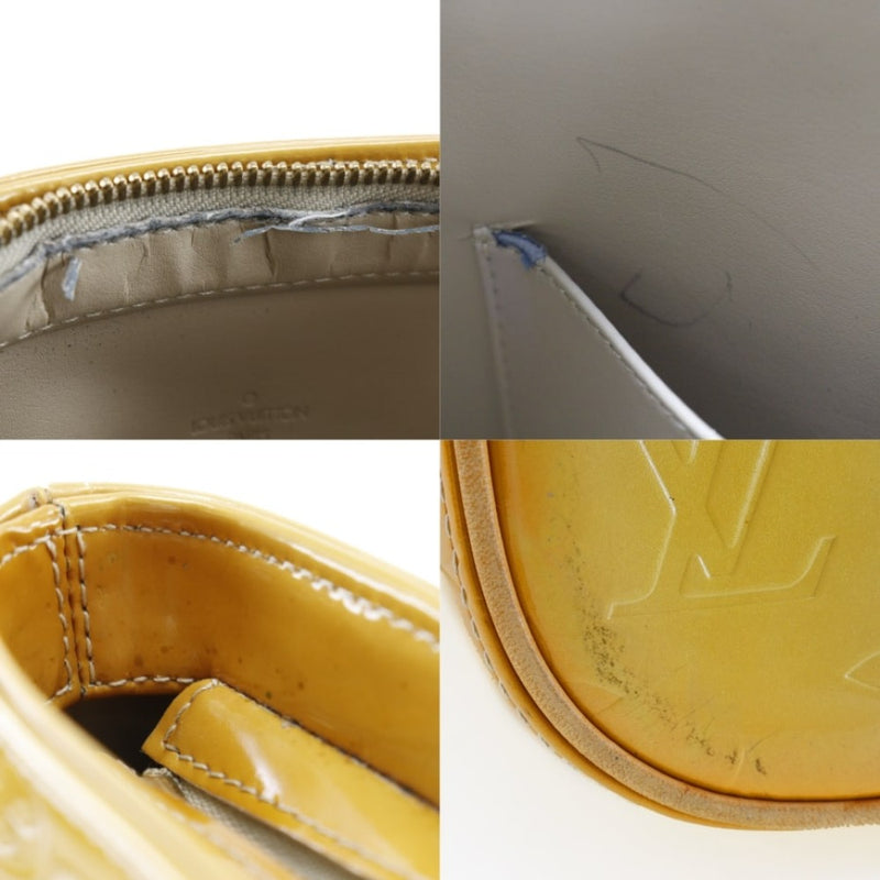 [Louis Vuitton] Louis Vuitton 
 Bolso de hojalata 
 Monogram verni Gold Th0009 grabado de mano A5 Zipper Houston Damas