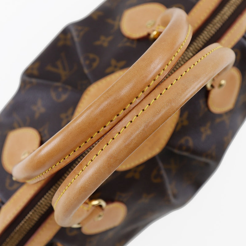 [Louis Vuitton]路易威登 
 Tivoli PM手袋 
 M40143会标帆布AH3162雕刻的手提琴A5紧固件Tivoli PM女士女士