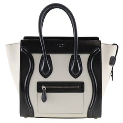 [Celine] Celine 
 Luggage micro tote bag 
 Calf-off White Handbag A5 Fastener LUGGAGE MICRO Ladies A-Rank