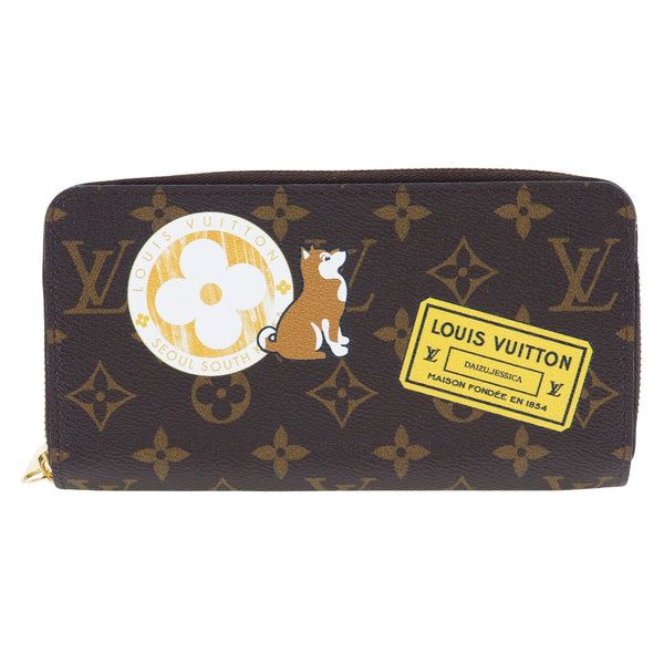 [Louis Vuitton] Louis Vuitton 
 Zippy wallet long wallet 
 My Lv World Tour Monogram Canvas Brown SP3127 Engraved Zippy WALLET Unisex A+Rank