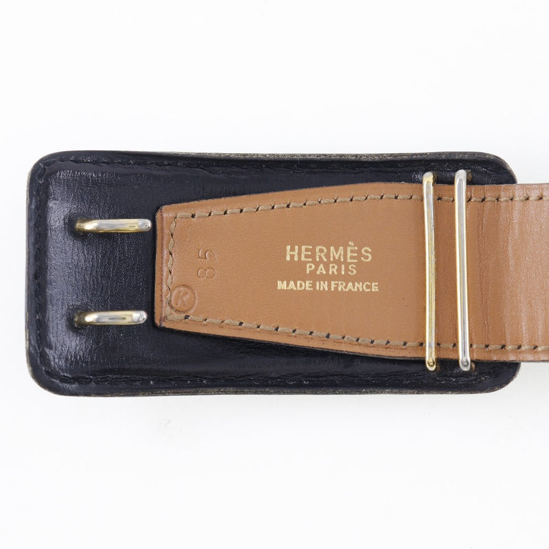 [Hermes] Hermes 
 Cinturón vintage 
 Pantorrilla KK grabado con cinturón vintage para hombres