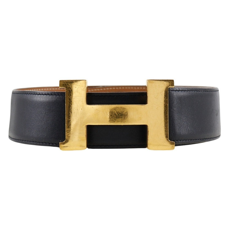 [HERMES] Hermes 
 H belt belt 
 Calf □ B engraved H Belt Unisex