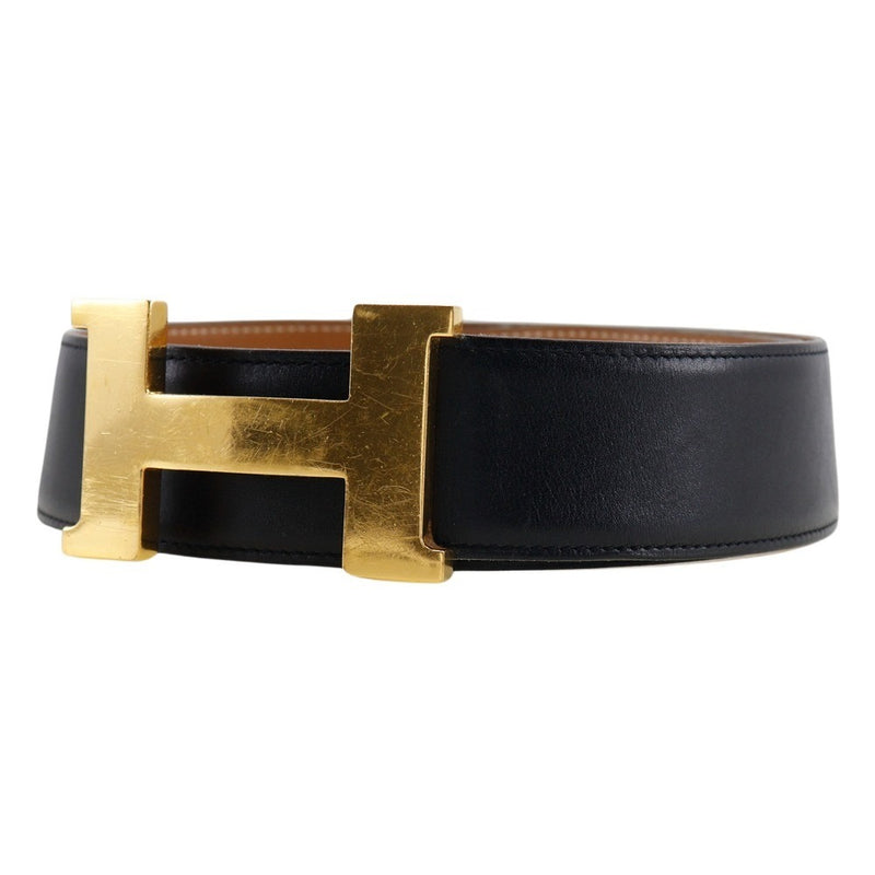 HERMES　エルメス　ベルト　黒　H ゴールド HERMES（エルメス） コンスタンス H ベルト レザー B刻印 ブラック
