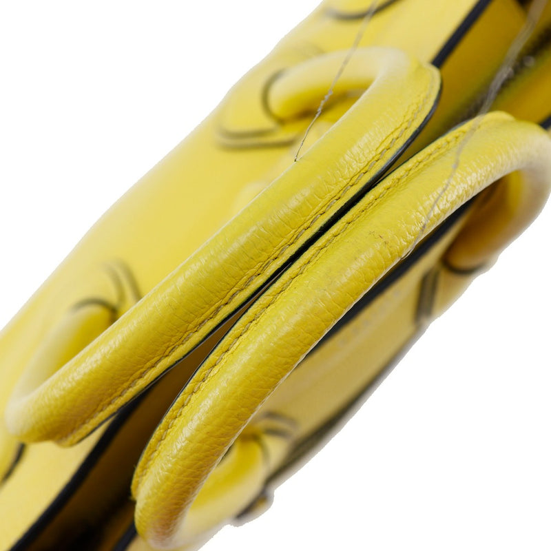 [셀린] 셀린 
 수하물 마이크로 핸드백 
 송아지 노란색 핸드 스코프 A5 패스너 수화물 마이크로 여성