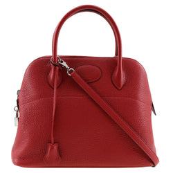 [HERMES] Hermes 
 Boled 31 handbag 
 Triyoon Lemance Rouge Viff □ Q -engraved shoulder handbag 2way A5 zipper BOLIDE31 Ladies A rank