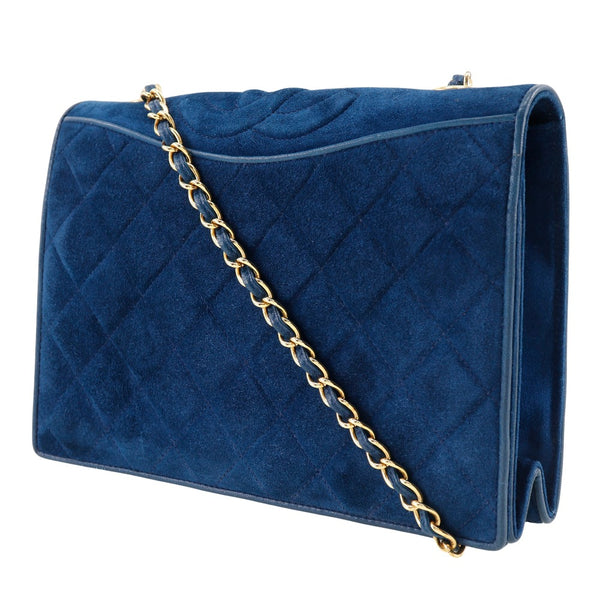 [Chanel] Chanel 
 Bolso de hombro de cadena 
 Gamuza de hombro azul profundo A5 Tipo de imán Damas Damas