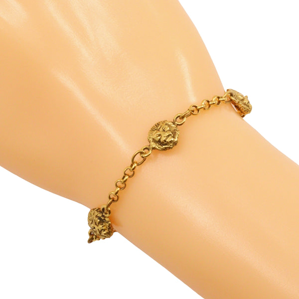 [CHANEL] Chanel Lion Bracelet Plated Gold Approximately 7.8g LION Ladies