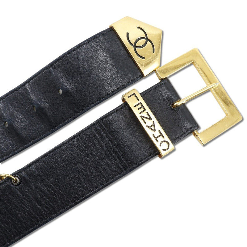 [Chanel] Chanel 
 Cinturón 
 Pantorrilla damas negras b-rank