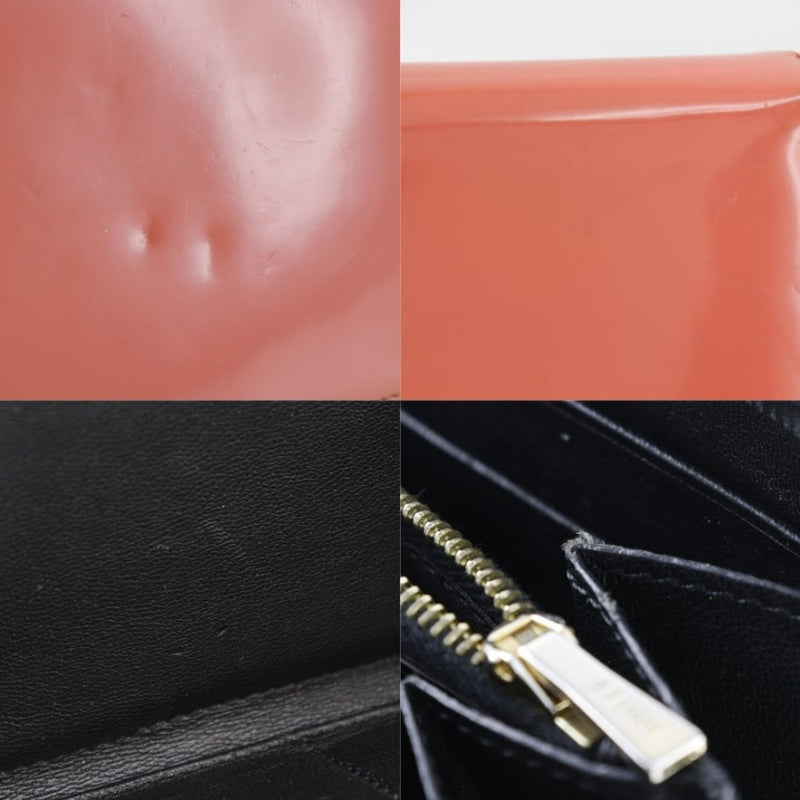 [Celine] Celine 
 Round zipper long wallet 
 Enamel fastener ZIP AROUND Ladies