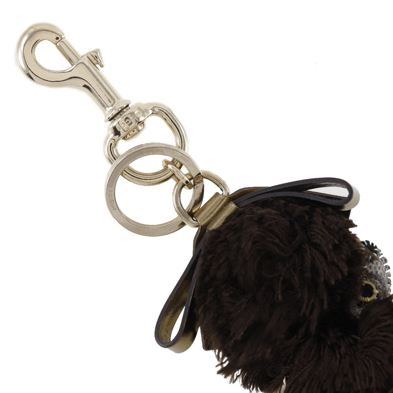 [GUCCI] Gucci 
 Poodle key chain 
 Bag Charm Guccoul GG Sprem Canvas Brown Poodle Unisex A-Rank