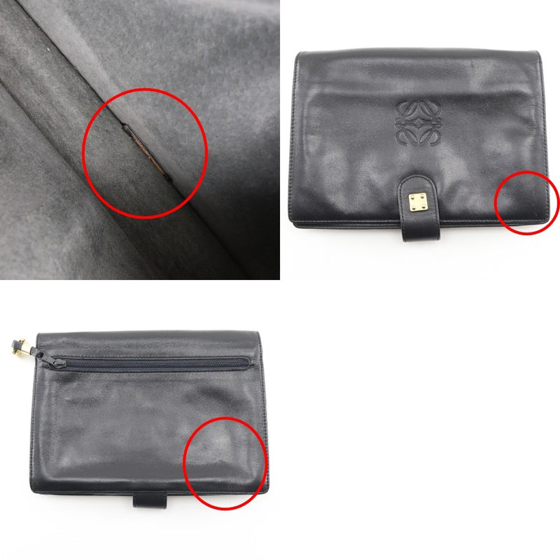 [LOEWE] Loewe 
 Anagram clutch bag 
 Second Bag Ram Skin A5 Snap button Anagram Ladies