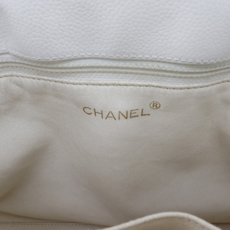 [Chanel] Chanel 
 Bolso de Coco Mark 
 Caviar Skin White White A5 Magnet Tipo Coco Mark Damas