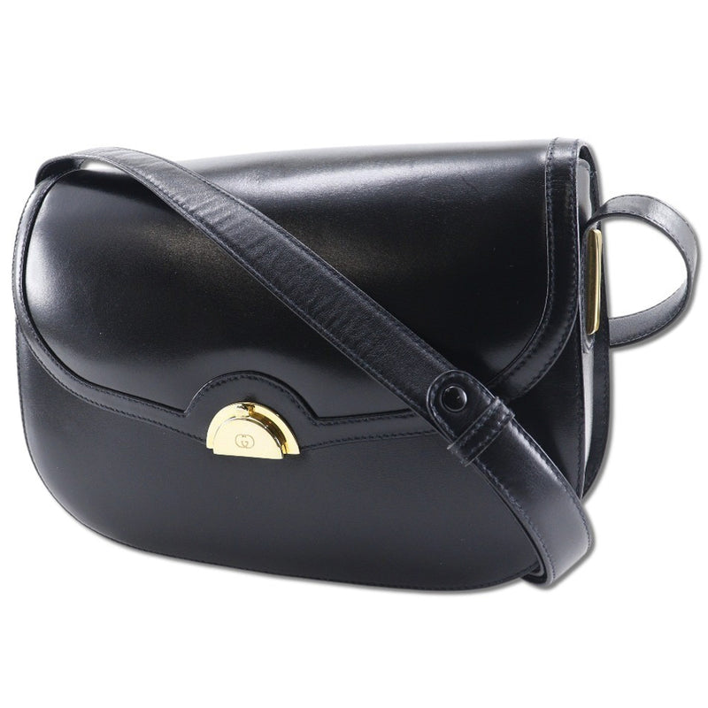 [GUCCI] Gucci 
 Old Gucci Shoulder Bag 
 Calf Black Shoulder Pachinko Lock OLD GUCCI Ladies A-Rank