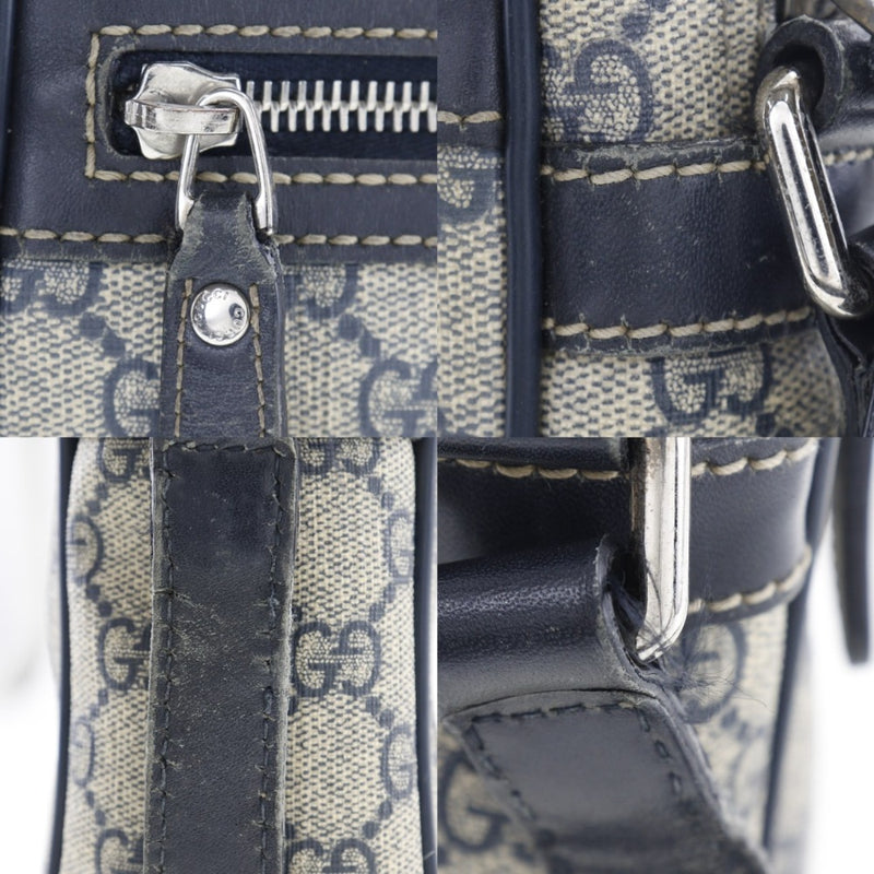[GUCCI] Gucci 
 GG Plus shoulder bag 
 233268 525040 GG Plus Gray/Navy Diagonal Fastener GG Plus Unisex