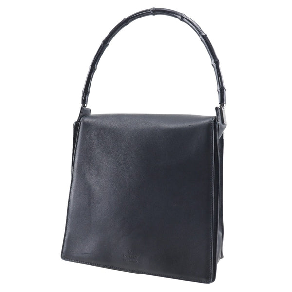 [GUCCI] Gucci 
 Bamboo shoulder bag 
 001 3243 200047 Calf Black Shoulder A5 Flap Bamboo Ladies