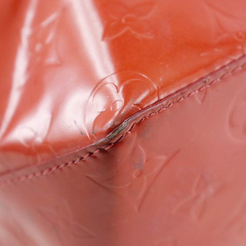 [Louis Vuitton] Louis Vuitton 
 Bolsa de bolso mm de plomo 
 M91086 Monogram Verni Rouge Th0032 Handbag grabado A4 Open Reed MM Ladies B-Rank