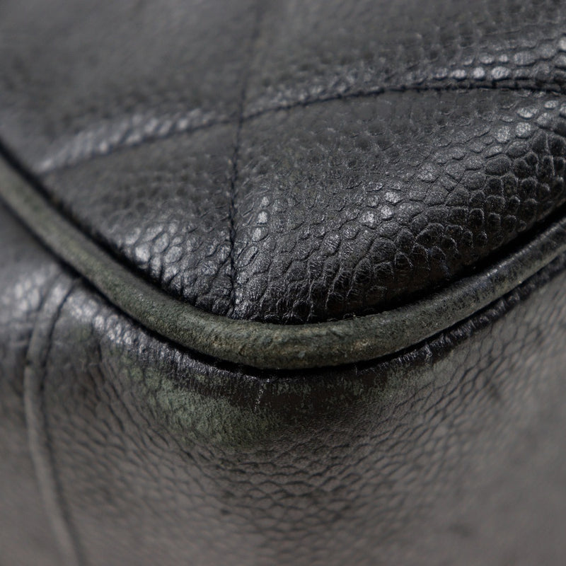 [Chanel] Chanel 
 Bolso de hombro de cadena 
 Caviar piel de hombro negro sujetador de sujetador de chaqueta damas