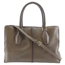 [TOD'S] Tods 
 Handbag 
 Calf tea diagonal shoulder handbag 2way zipper ladies