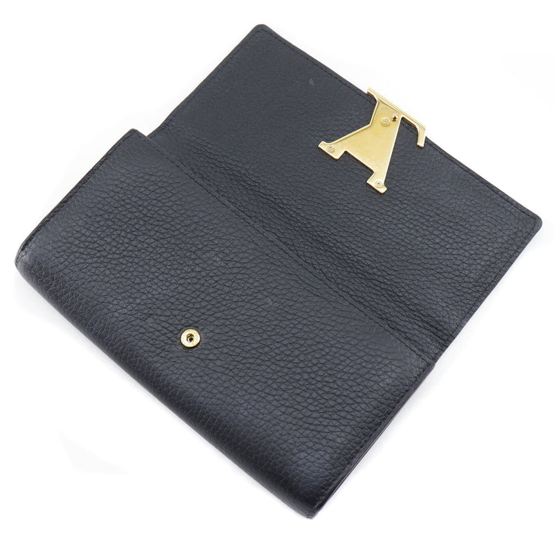 [Louis Vuitton] Louis Vuitton 
 Portofoille Capsine long wallet 
 M61248 × Torillon Noir Black Mi0138 Stamp Snap button Portefeiulle Capuccine Ladies