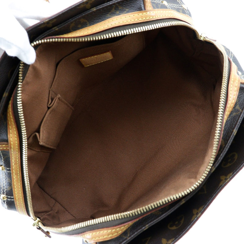 [Louis Vuitton] Louis Vuitton 
 Rivet handbag 
 M40140 Monogram canvas VI0017 engraved handbill A5 double zipper RIVETTE Ladies B-Rank