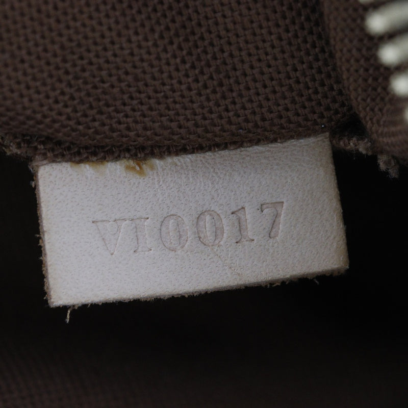 [Louis Vuitton]路易威登 
 铆钉手提包 
 M40140会标帆布VI0017雕刻handbill a5双拉链铆钉女士B级