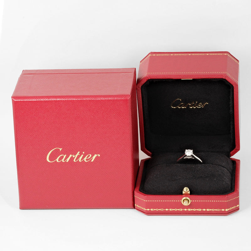 [Cartier] Cartier 
 1895 Soliter No. 11 Anillo / anillo 
 0.71CT VVS2/G/3EX PT950 Platinum X Diamond aproximadamente 4.24G 1895 Solitare Ladies A+Rank